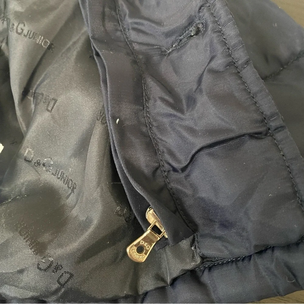 Dolce & Gabbana Jacket Boys 3 Junior Navy Long Sleeve Puffer Collared‎